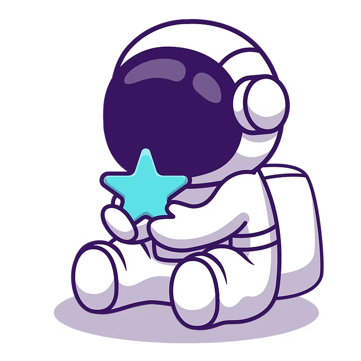 Mascote astronauta da Starcamp